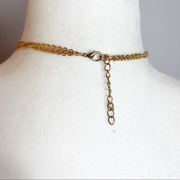 Bohemian Gold Tone Delicate Multilayer Bar Fashion Necklace NWT - Picture 6 of 7